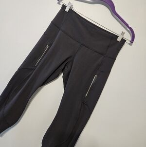 Athleta Black Rainier Unbrushed 7/8 Legging